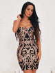 Strapless Sequined Mini Cocktail Dress