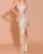 Deep-V Golden Sequin Night Out Dress