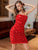 Red Rose Mini Bodycon Party Dresses MISS ORD 