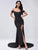 Black Prom Dress Off Shoulder Side Slit Long Dress Women Dresses MISS ORD 