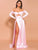 Off Shoulder Elegant Pink Prom Dresses MISS ORD 