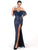 Elegant V Neck Off Shoulder Tassel Glitter High Split Maxi Dress Women Dresses MISS ORD 