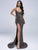 V Neck Off Shoulder Side Slit Crepe Prom Dress Women Dresses MISS ORD 