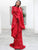 Red ball gowns Bell-Sleeve Maxi Dress Women Dresses MISS ORD 