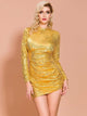 Short Goldn Party Dress