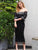 A Little White Chiffon Midi Dress With Bead Women Dresses MISS ORD 