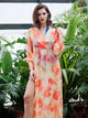 Chiffon Tie Dyeing Print Beach Dress