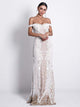 Sexy Bodycon One Shoulder Backless Sequin Maxi Dress
