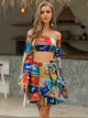 Two-piece Dress with Cartoon Horse Pattern