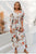 Sexy V-neck Floral Print Elegant Long Sleeve Wrapping Boho Summer Holiday Women's Long Dress