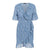 Women's Floral Print Bohemian Ruffled Asymmetric Short Sleeve Sundress Summer Beach Mini Dress