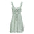 Women's Ruffled Sleeveless Floral Print Leaf Strap Loose Boho Summer Beach A-line Belt Mini Dress