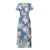 V-neck Boho Floral Print Wrap Strap Beach Casual Slim Fit Holiday Spring Summer Women's Dress
