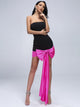 Strapless Short Cocktail Black Dress With Big Bow