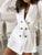 Long Sleeve White Short Suit Dress With Button Tops & Bottoms MISS ORD 