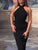 Backless Bodycon Halter Black Dresses With Bow MISS ORD 