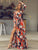 Deep V Neck Long Sleeve Floor Length Dress Bikini & Beach Dress MISS ORD 