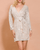 Golden Sequin Long Sleeve Short Warp Dress