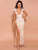 V Neck Female Shining Gold Dresses MISS ORD 