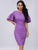 O Neck Short Speaker Sleeve Solid Color Split Bodycon Elegant Dress Women Dresses MISS ORD 