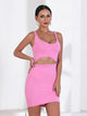 Pink Casual Mini Tight Dress