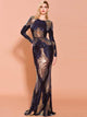 Alina Backless Mermaid Gown Sequin Formal Dress