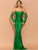 Off Shoulder Sweatheart Green Sequin Prom Dress