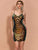 Colorful Gradient Sequins Geometric Patterns Mini Cocktail Dress