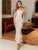 Beige Lace Sleeve Ruffles Bodycon Formal Dresses Women Dresses MISS ORD 