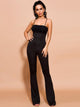 Stylish Black Tight Strap Jumpsuit