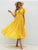 Summer Yellow Dot Casual chiffon Dresses MISS ORD 