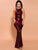 Wine Red Sequin Cocktail Dresses MISS ORD 