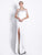 Strapless Tassel Slit Elegant White Dress MISS ORD 