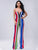 2019 Sexy strapless Backless Rainbow Striped Jumpsuit Jumpsuite&Playsuite MISS ORD 