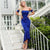Katie Off Shoulder Dress - Blue