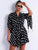 Half Sleeve White Dot Belt Casual Dresses MISS ORD 