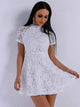 Casual White Lace Short Dress