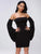 Off Shoulder Bell Sleeves Mini Black Dress Women Dresses MISS ORD 