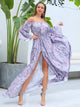 Off shoulder Sweet Print Long Dress