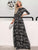 Black And White Line Sequined Semi-Formal Dress MISS ORD 