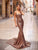 Gold Sequin Square Neck Long Formal Dresses MISS ORD 