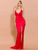 Lace-Up Back Satin Long Prom Dress