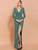 Elegant Long Sleeve Glitter Warp Prom Dress